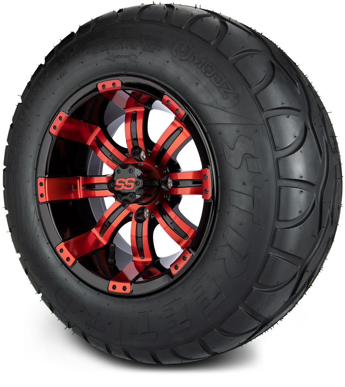 12" MODZ Tempest Red & Black - Tire and Wheel Combo