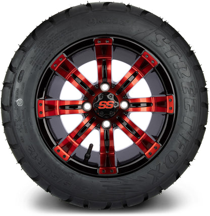 12" MODZ Tempest Red & Black - Tire and Wheel Combo