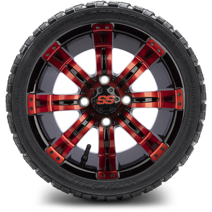 12" MODZ Tempest Red & Black - Tire and Wheel Combo