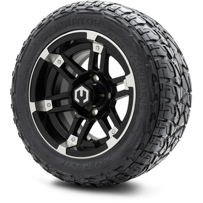 12" MODZ Aftershock Machined Black - Tire and Wheel Combo