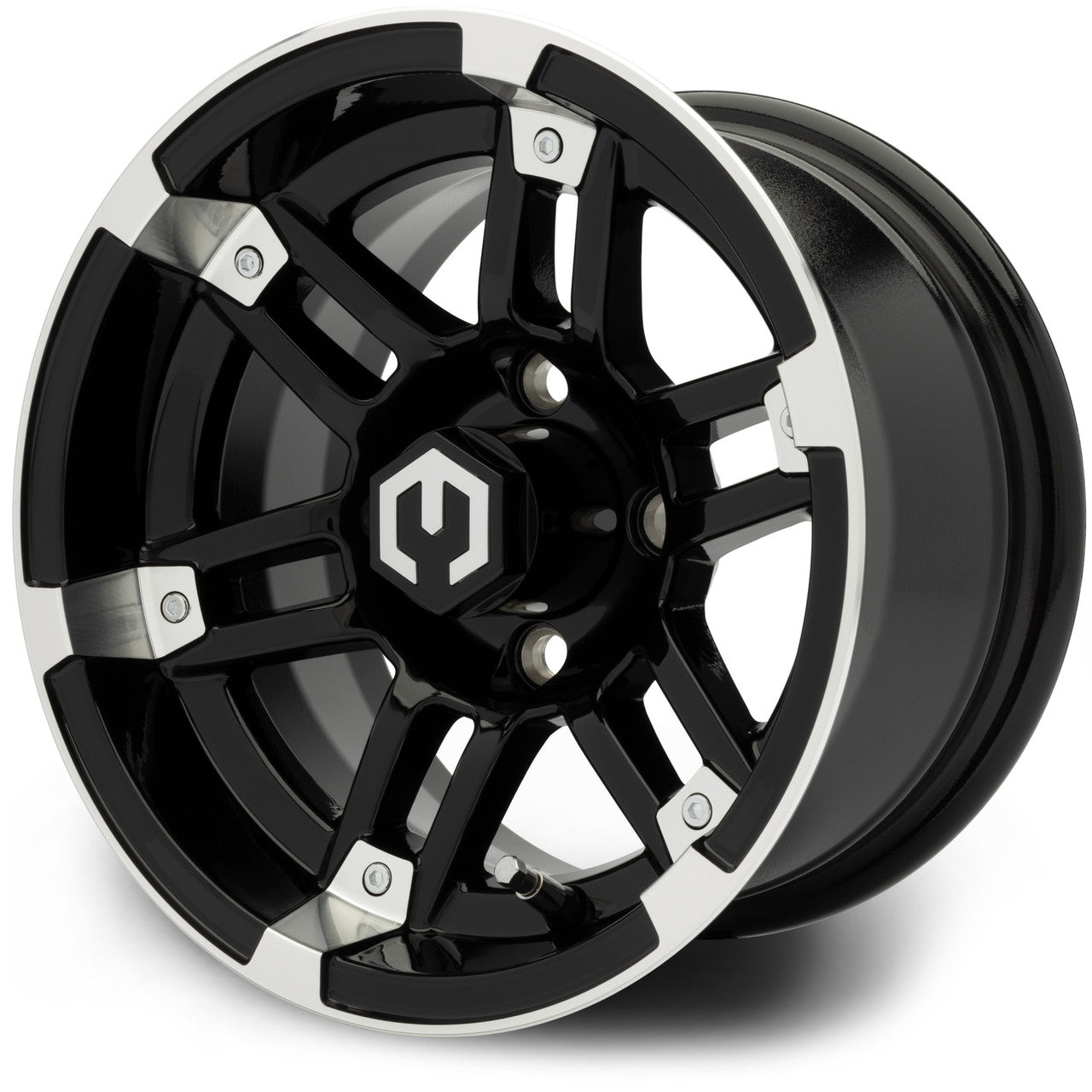 12" MODZ Aftershock Machined Black - Tire and Wheel Combo