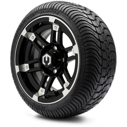 12" MODZ Aftershock Machined Black - Tire and Wheel Combo