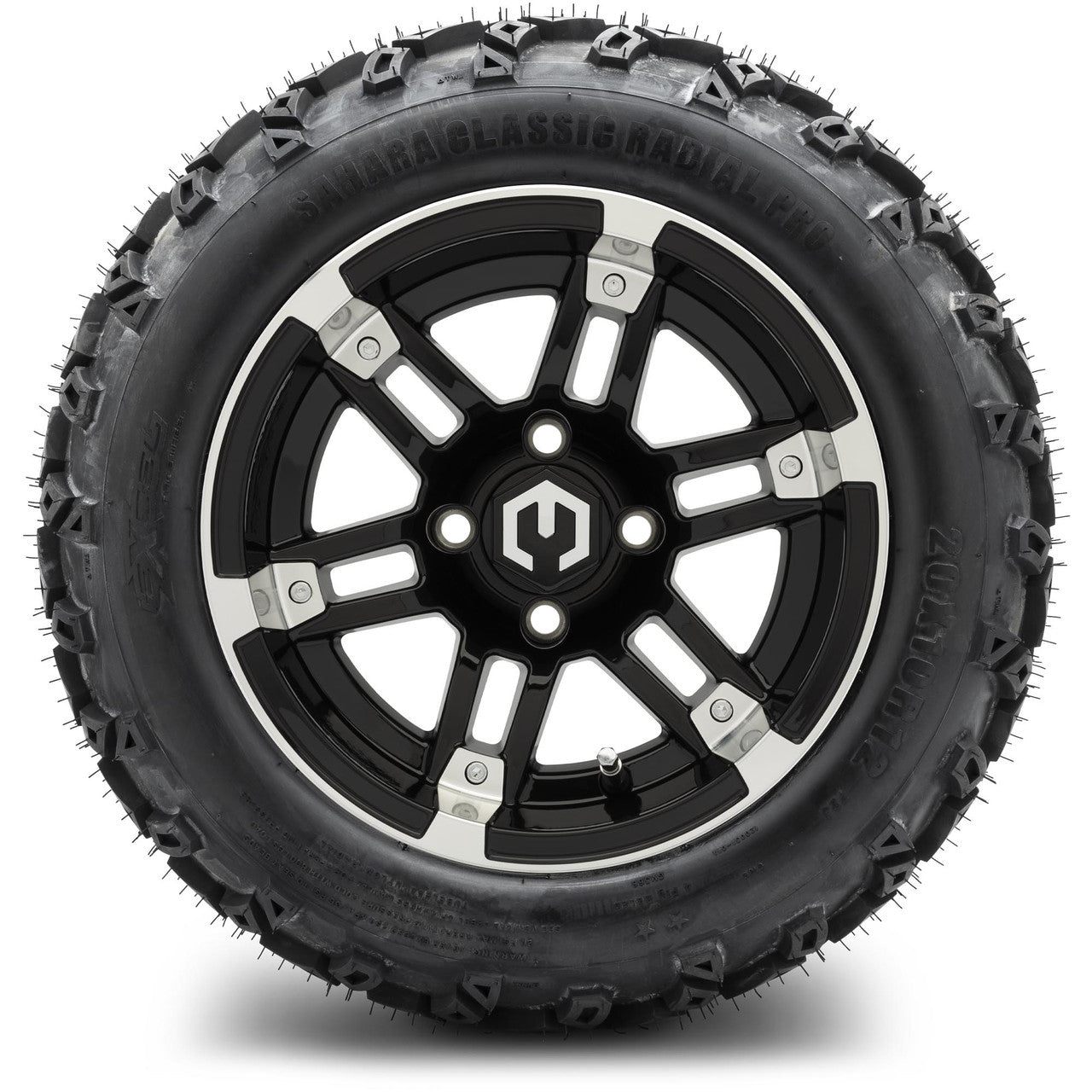 12" MODZ Aftershock Machined Black - Tire and Wheel Combo