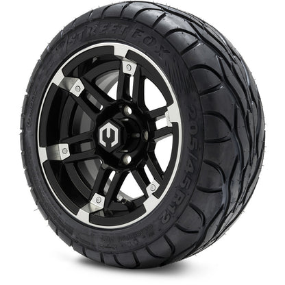 12" MODZ Aftershock Machined Black - Tire and Wheel Combo