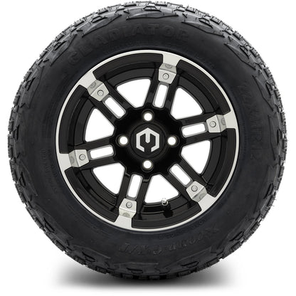 12" MODZ Aftershock Machined Black - Tire and Wheel Combo