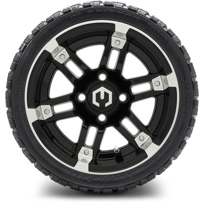 12" MODZ Aftershock Machined Black - Tire and Wheel Combo