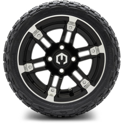 12" MODZ Aftershock Machined Black - Tire and Wheel Combo