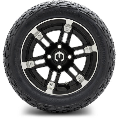 12" MODZ Aftershock Machined Black - Tire and Wheel Combo