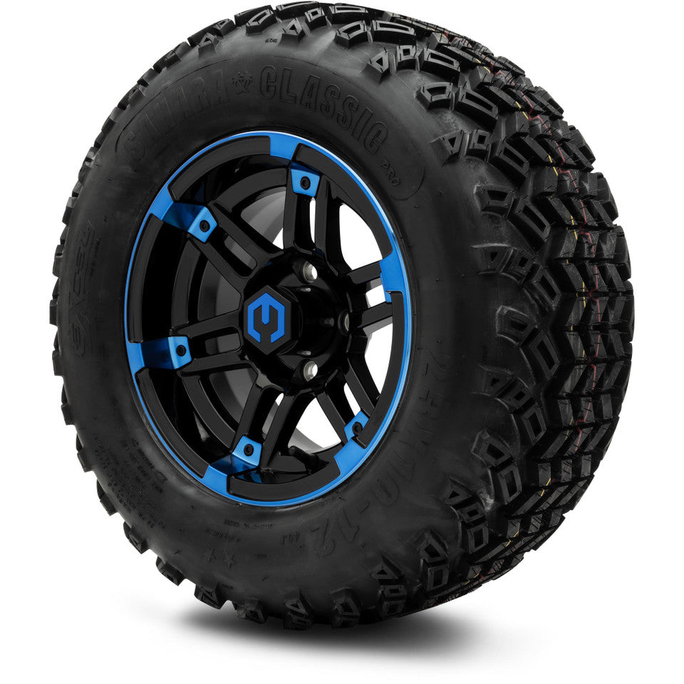12" MODZ Aftershock Blue & Black - Tire and Wheel Combo