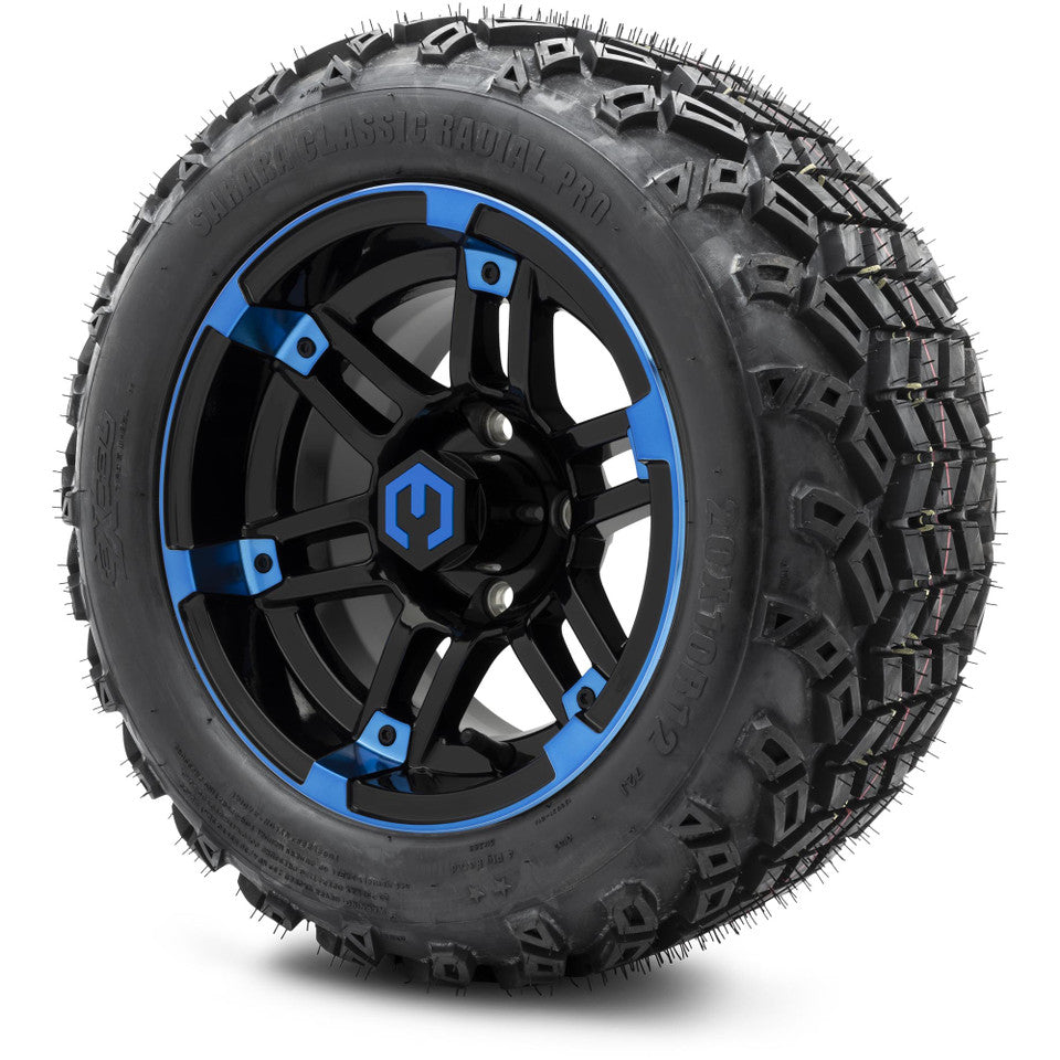 12" MODZ Aftershock Blue & Black - Tire and Wheel Combo