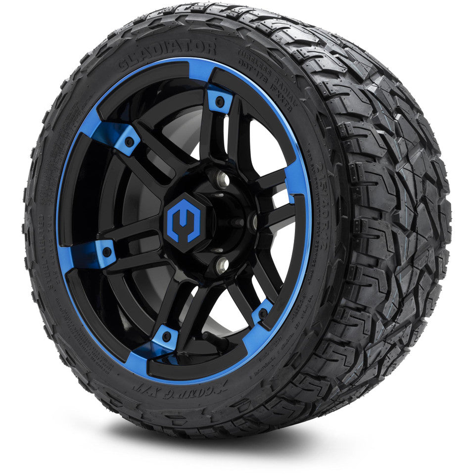 12" MODZ Aftershock Blue & Black - Tire and Wheel Combo