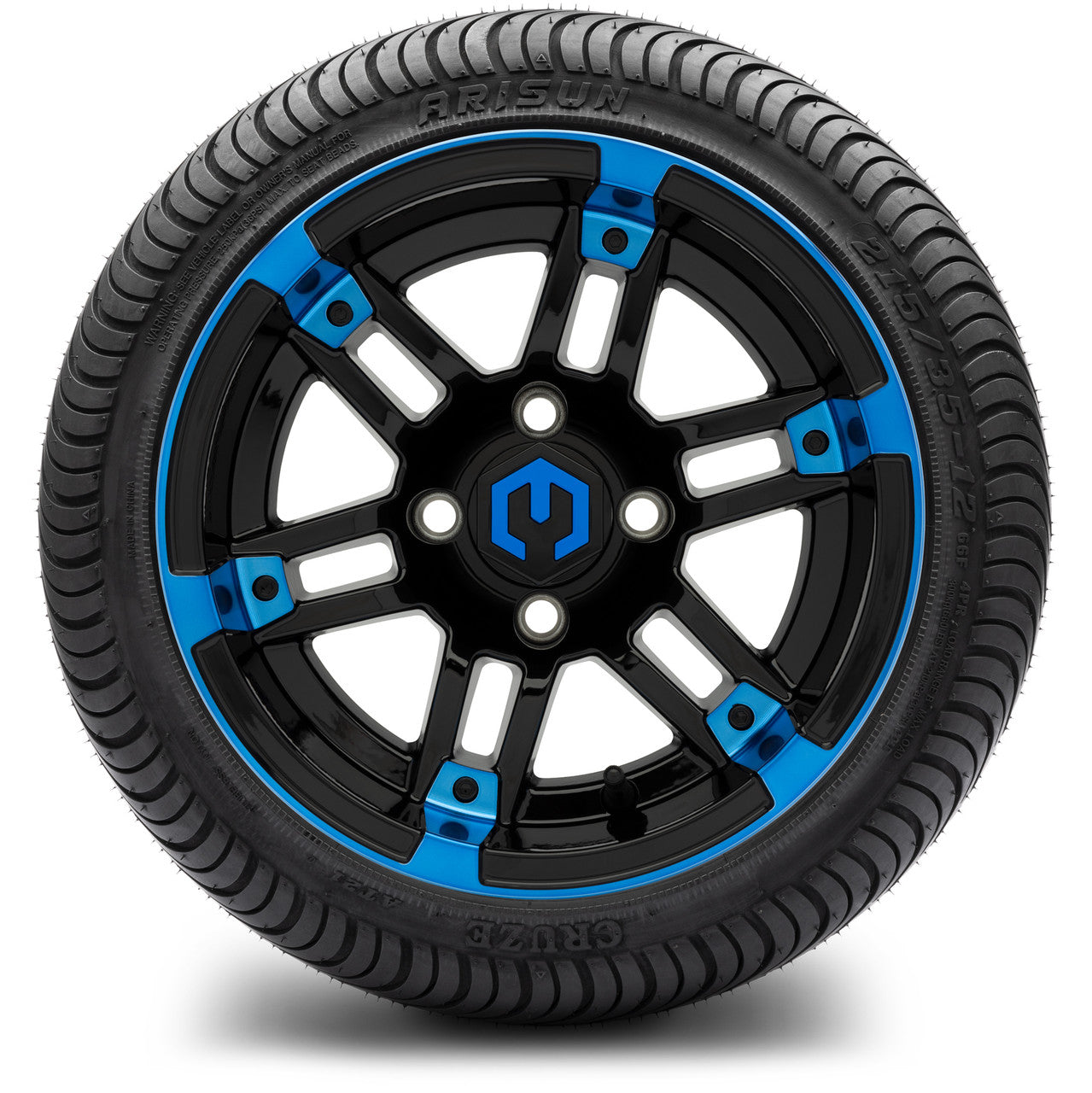 12" MODZ Aftershock Blue & Black - Tire and Wheel Combo