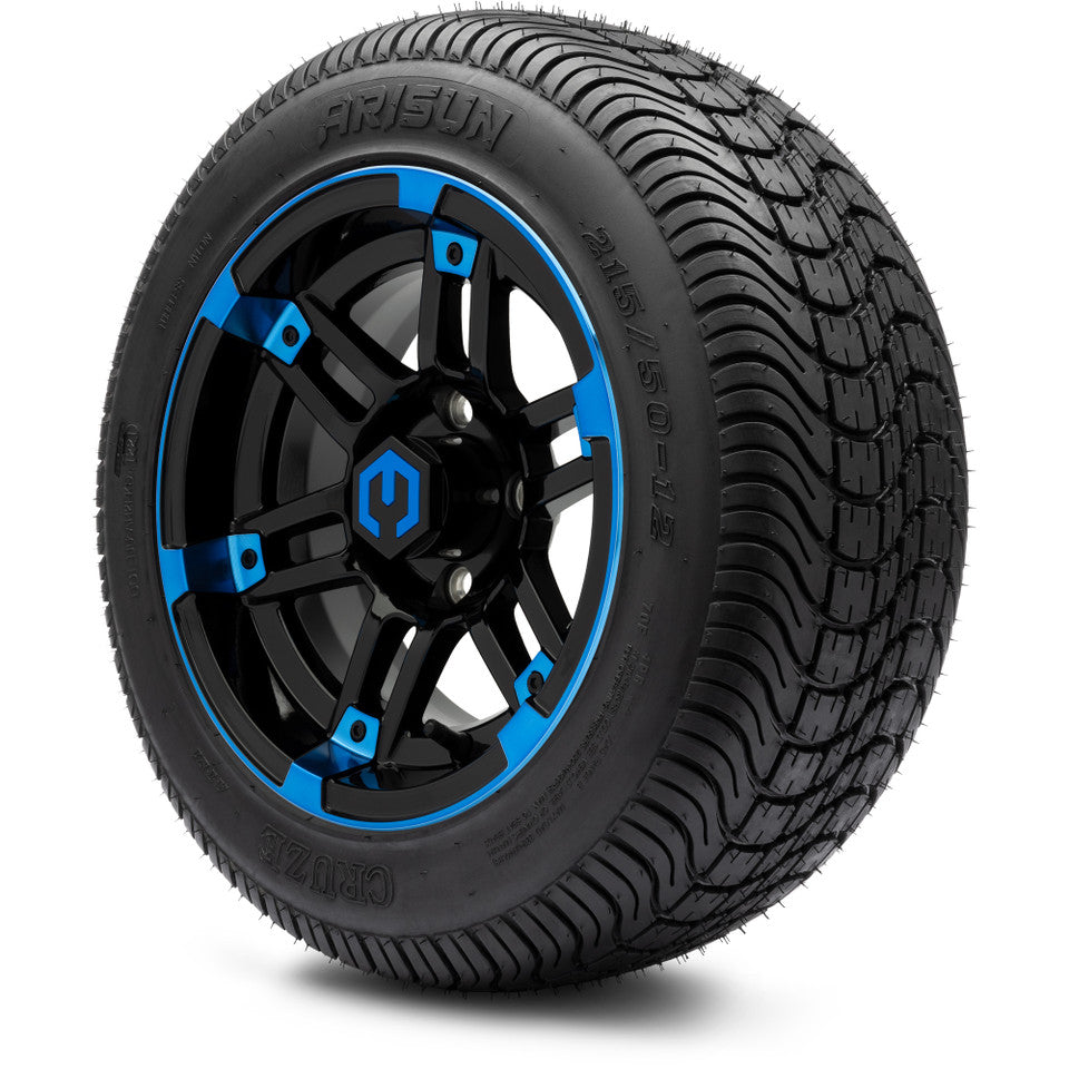 12" MODZ Aftershock Blue & Black - Tire and Wheel Combo
