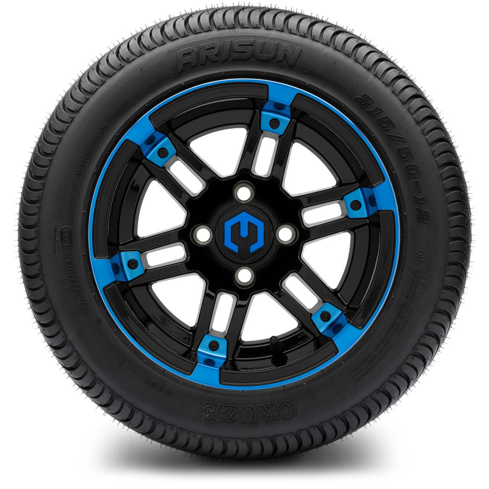 12" MODZ Aftershock Blue & Black - Tire and Wheel Combo