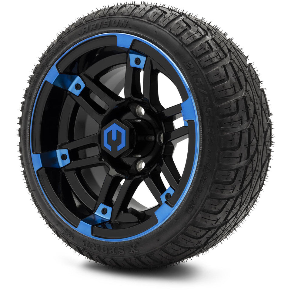 12" MODZ Aftershock Blue & Black - Tire and Wheel Combo