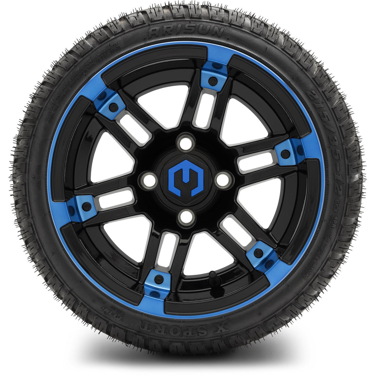 12" MODZ Aftershock Blue & Black - Tire and Wheel Combo