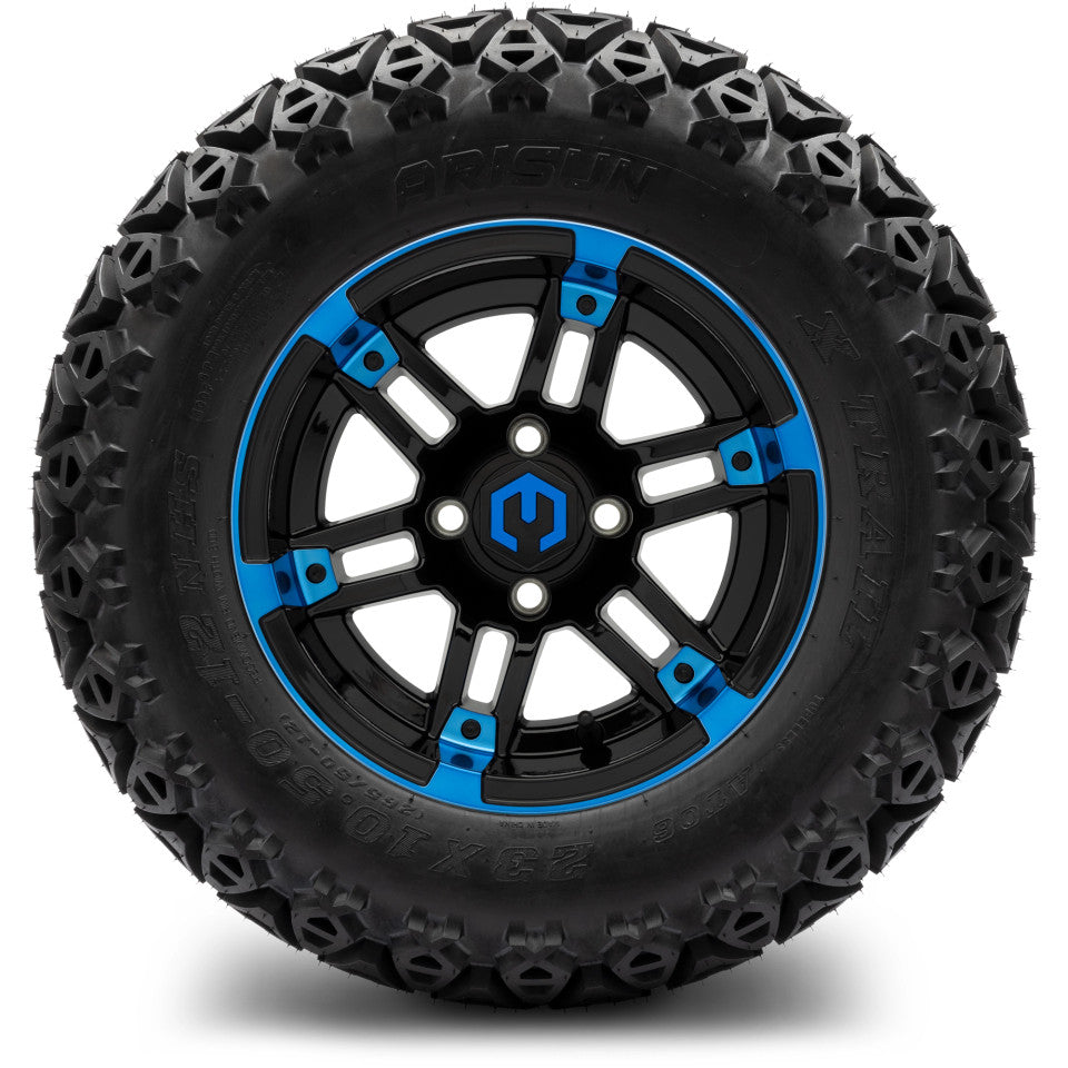 12" MODZ Aftershock Blue & Black - Tire and Wheel Combo