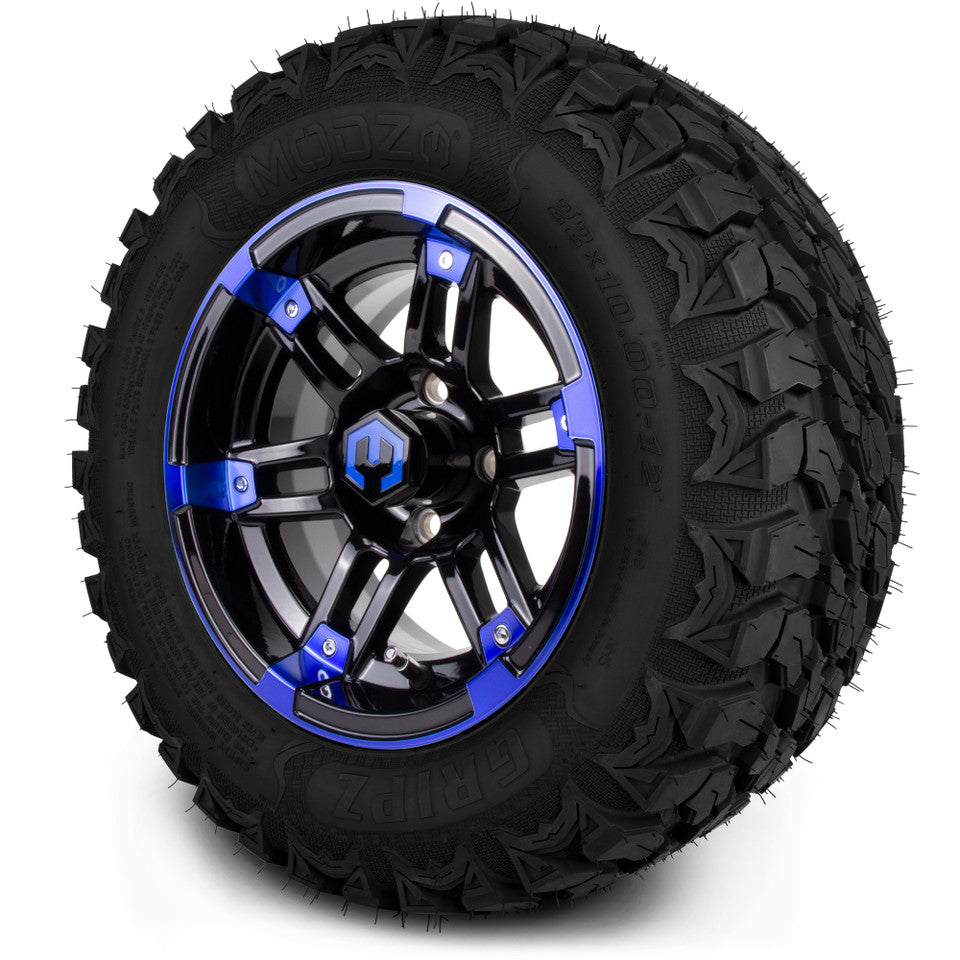 12" MODZ Aftershock Blue & Black - Tire and Wheel Combo