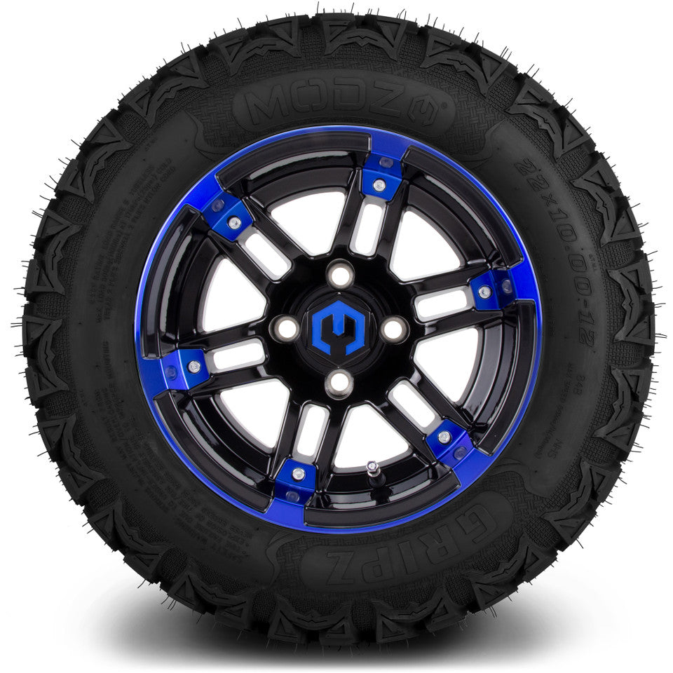 12" MODZ Aftershock Blue & Black - Tire and Wheel Combo
