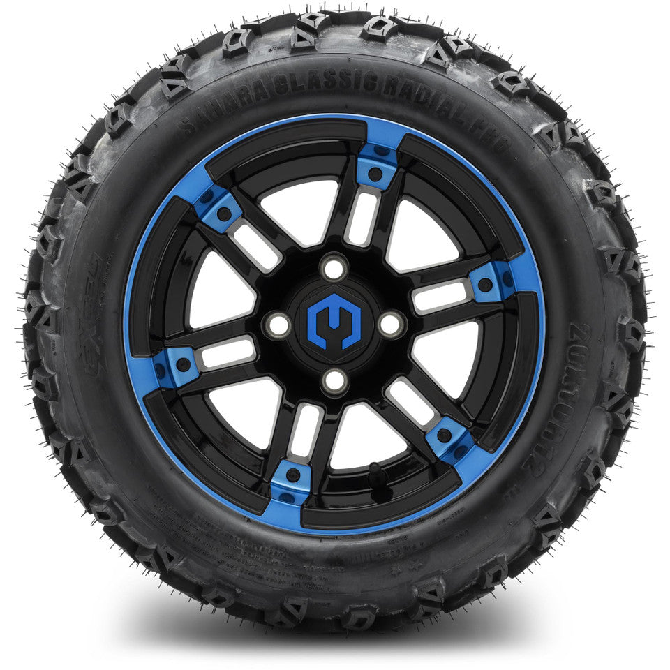 12" MODZ Aftershock Blue & Black - Tire and Wheel Combo