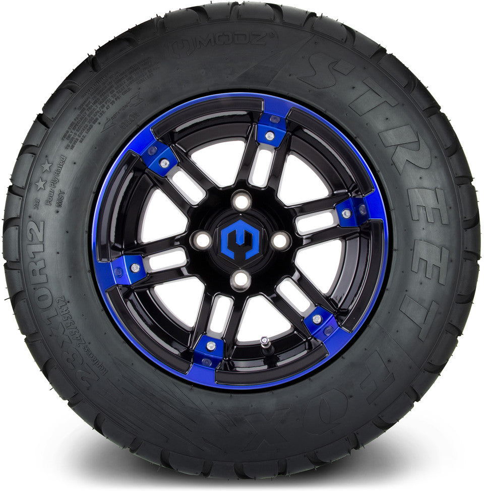 12" MODZ Aftershock Blue & Black - Tire and Wheel Combo