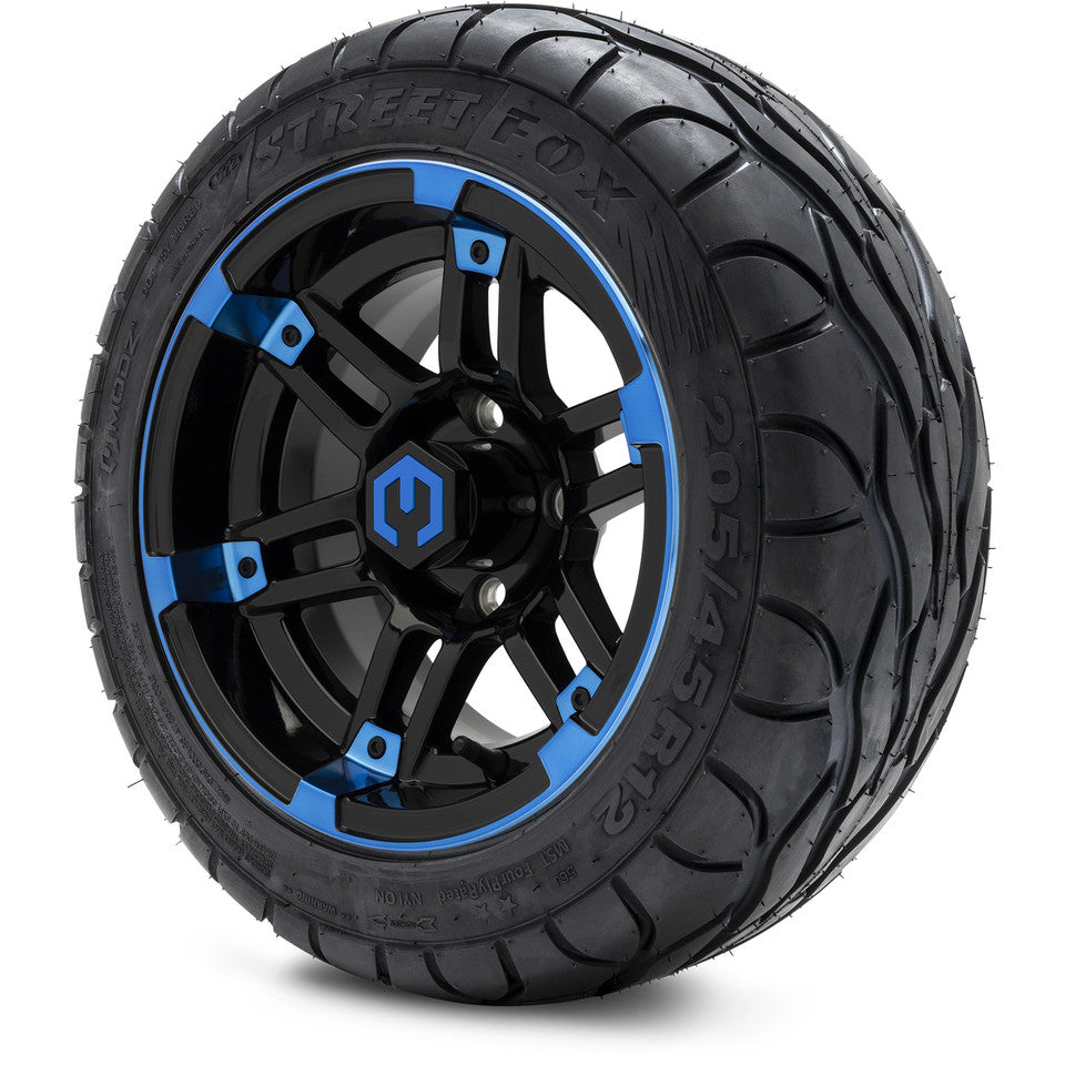 12" MODZ Aftershock Blue & Black - Tire and Wheel Combo