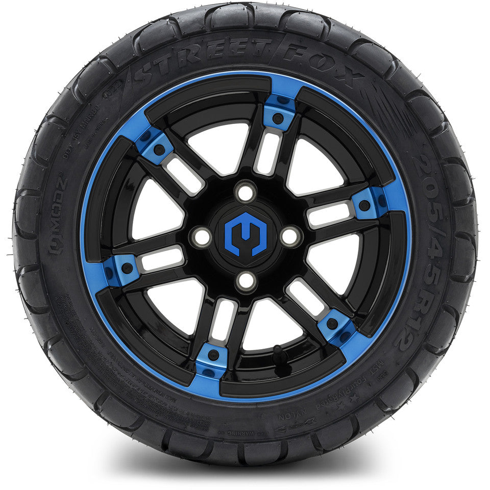 12" MODZ Aftershock Blue & Black - Tire and Wheel Combo