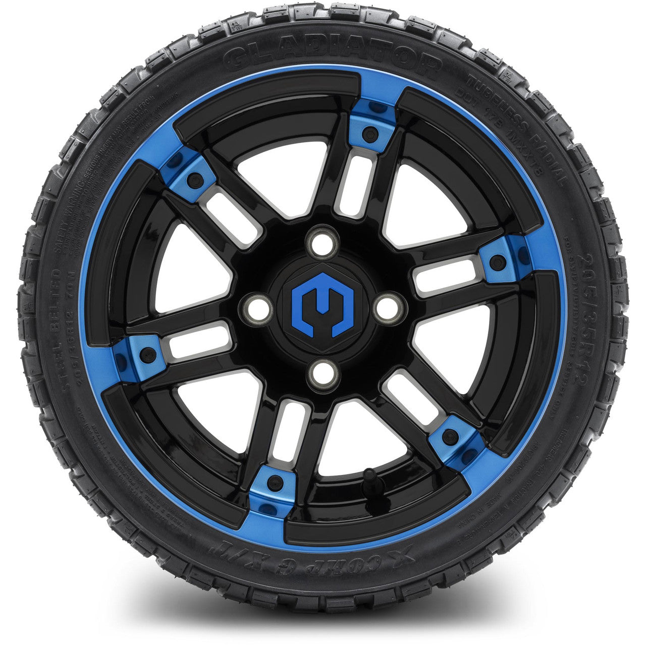 12" MODZ Aftershock Blue & Black - Tire and Wheel Combo