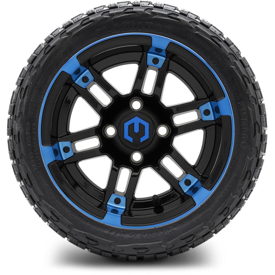 12" MODZ Aftershock Blue & Black - Tire and Wheel Combo