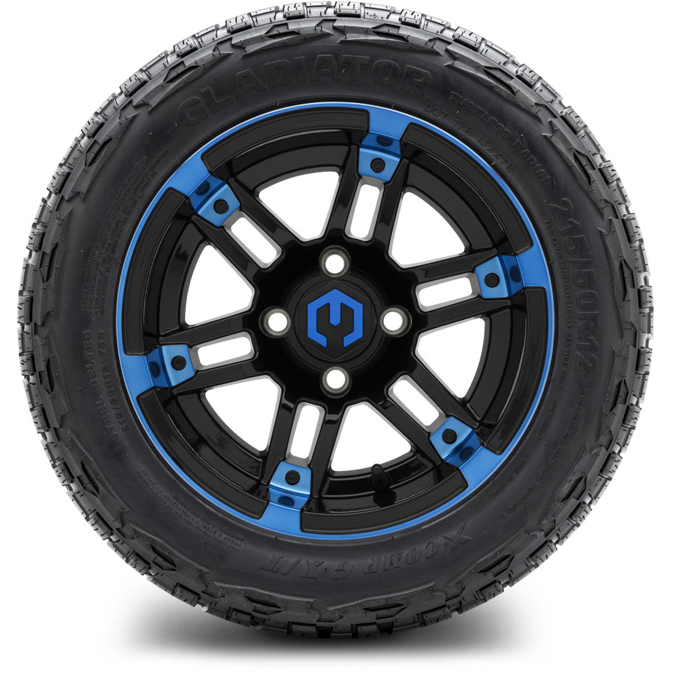 12" MODZ Aftershock Blue & Black - Tire and Wheel Combo