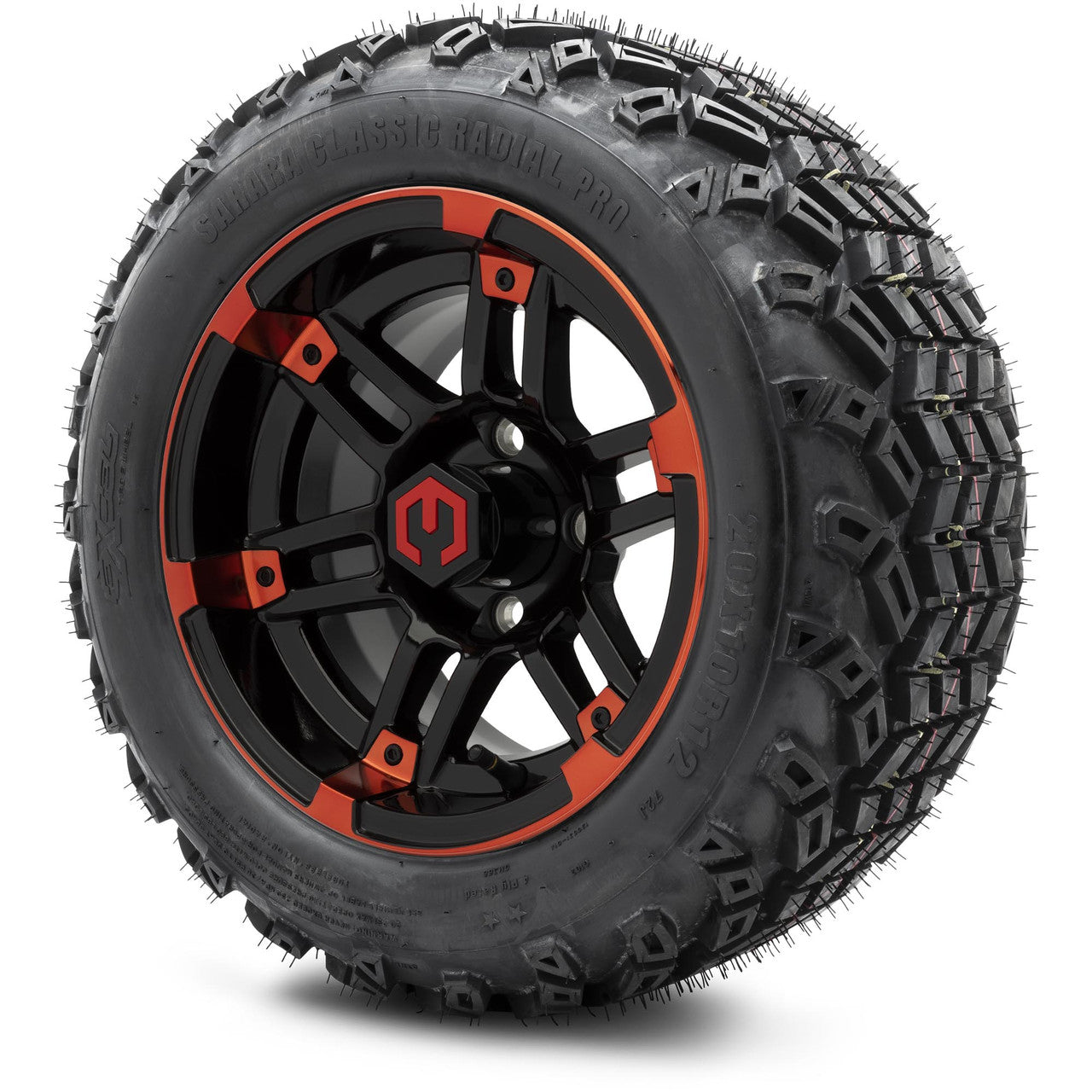 12" MODZ Aftershock Red & Black - Tire and Wheel Combo