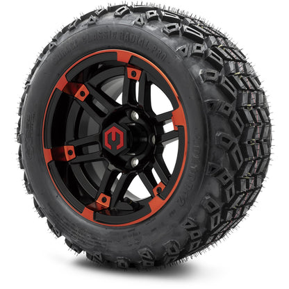 12" MODZ Aftershock Red & Black - Tire and Wheel Combo