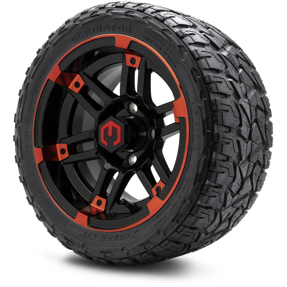 12" MODZ Aftershock Red & Black - Tire and Wheel Combo