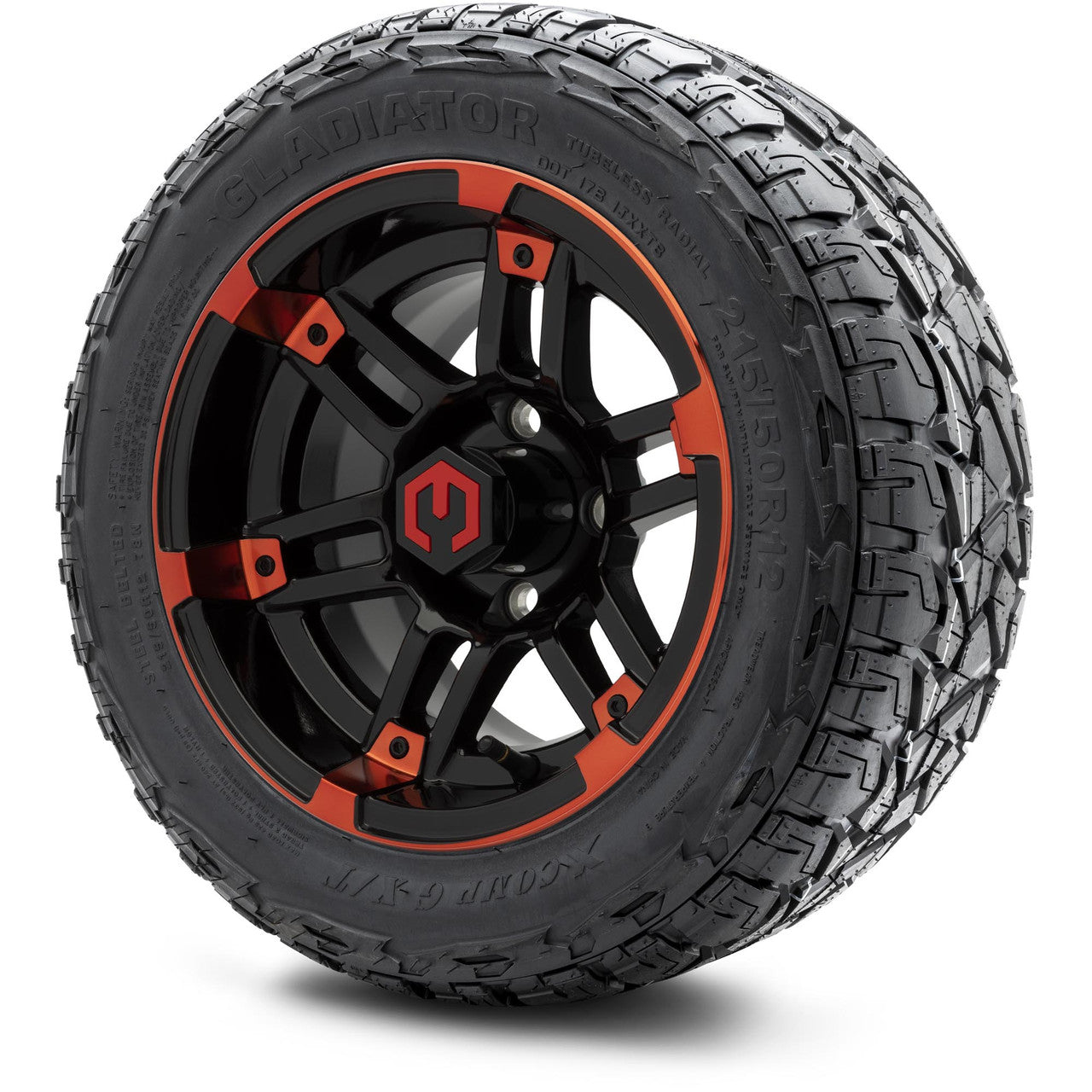 12" MODZ Aftershock Red & Black - Tire and Wheel Combo