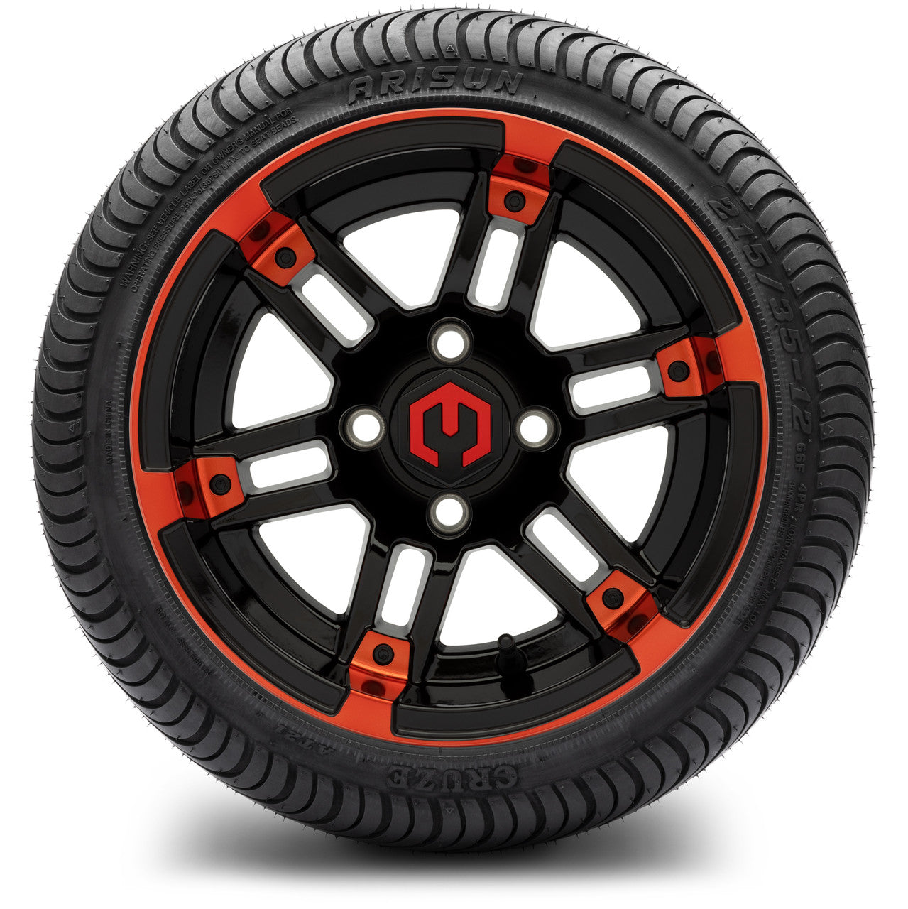12" MODZ Aftershock Red & Black - Tire and Wheel Combo