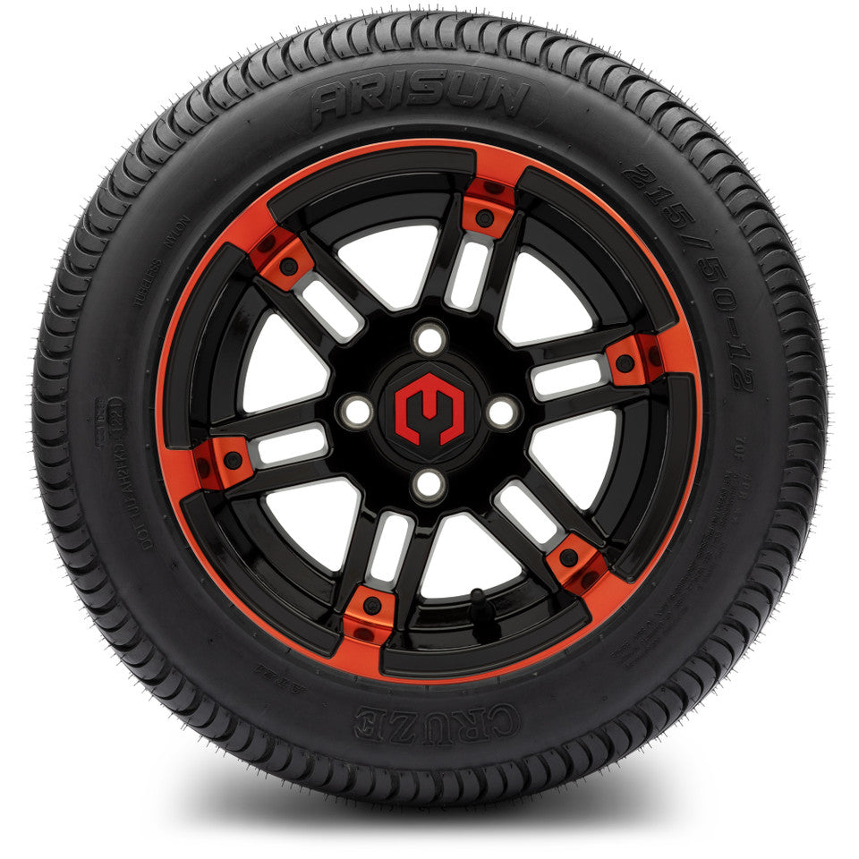 12" MODZ Aftershock Red & Black - Tire and Wheel Combo