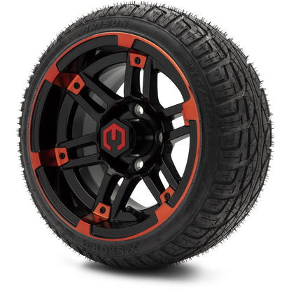 12" MODZ Aftershock Red & Black - Tire and Wheel Combo
