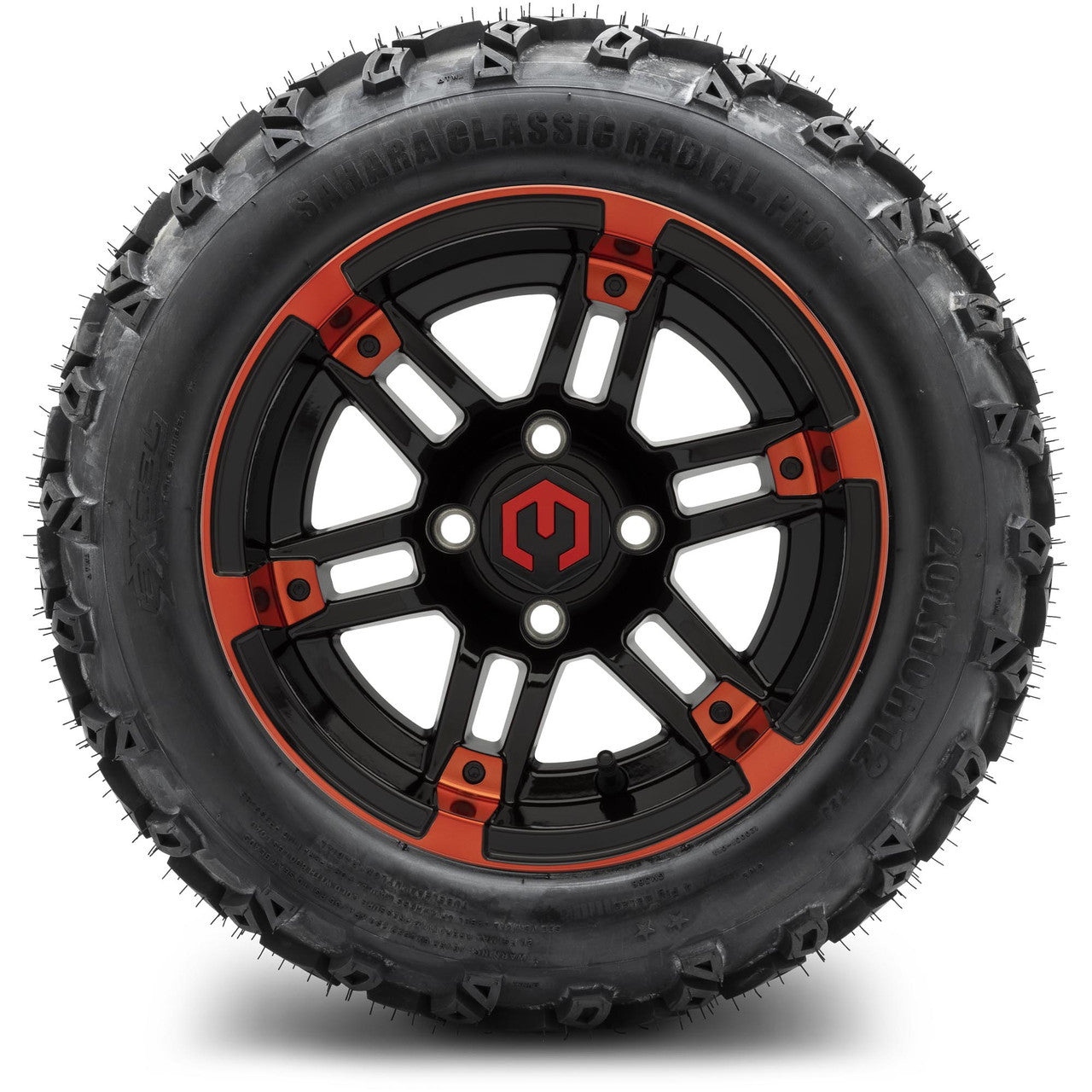 12" MODZ Aftershock Red & Black - Tire and Wheel Combo