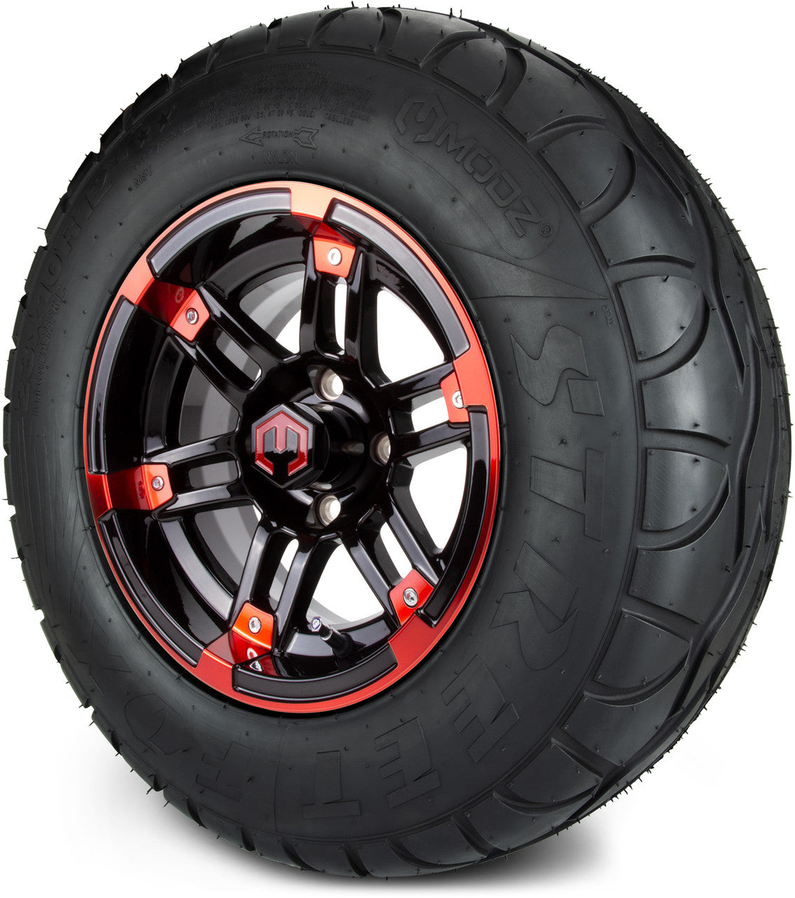 12" MODZ Aftershock Red & Black - Tire and Wheel Combo