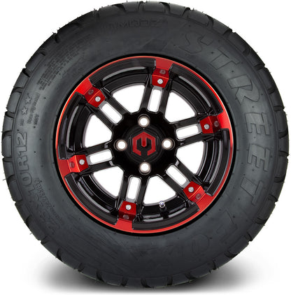 12" MODZ Aftershock Red & Black - Tire and Wheel Combo