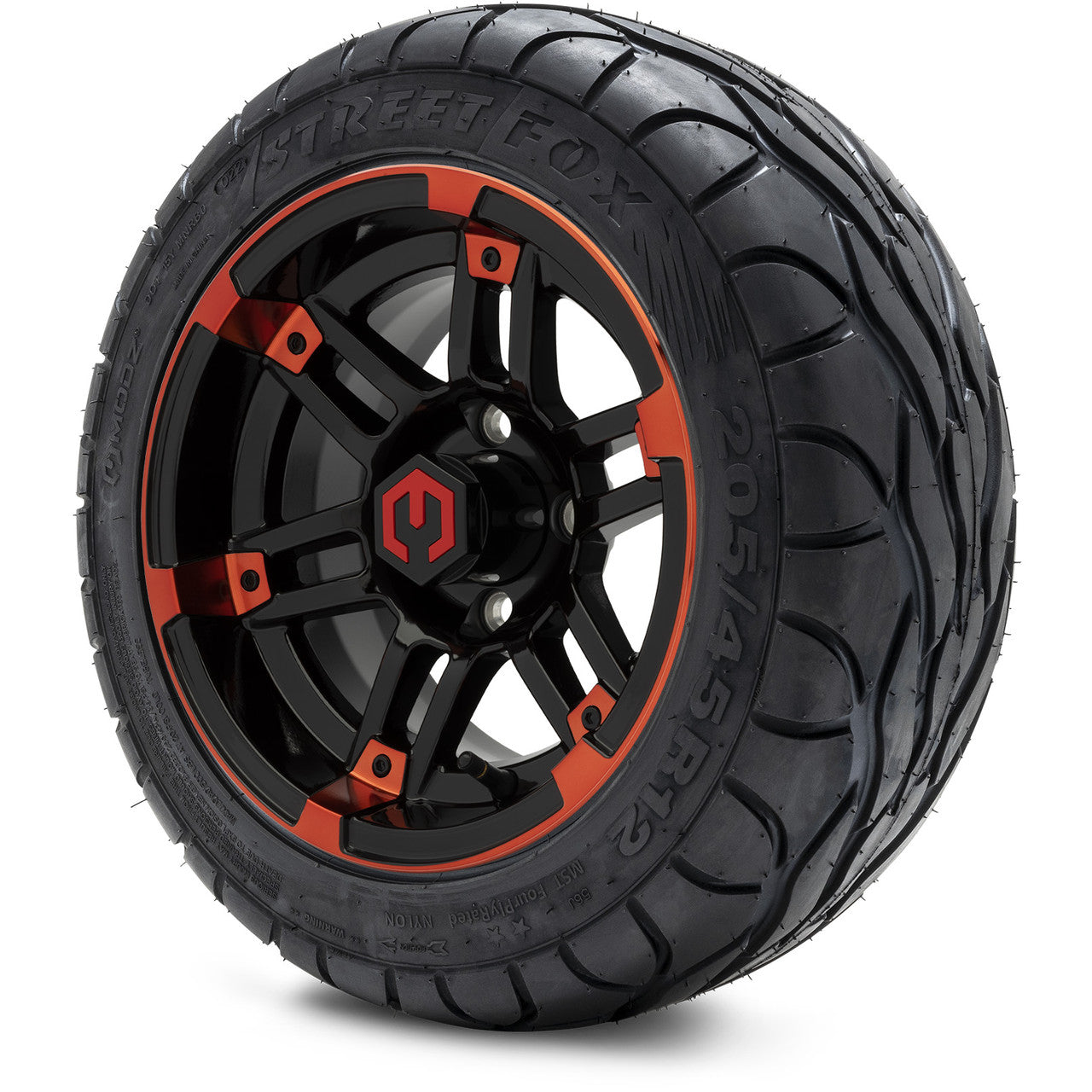 12" MODZ Aftershock Red & Black - Tire and Wheel Combo