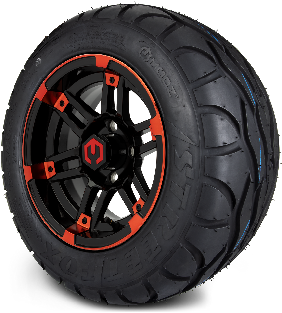12" MODZ Aftershock Red & Black - Tire and Wheel Combo
