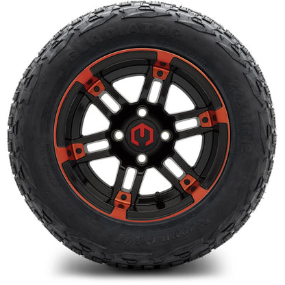 12" MODZ Aftershock Red & Black - Tire and Wheel Combo