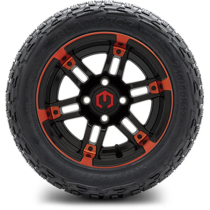 12" MODZ Aftershock Red & Black - Tire and Wheel Combo