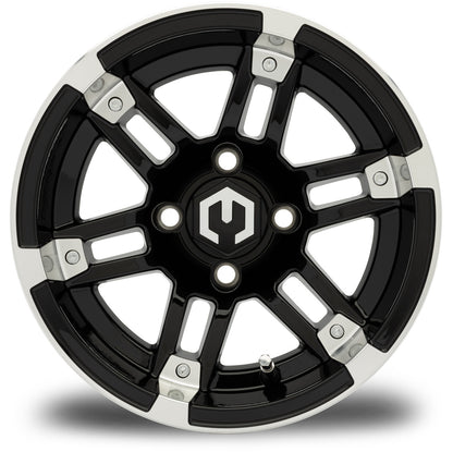 12" MODZ Aftershock Machined Black - Tire and Wheel Combo
