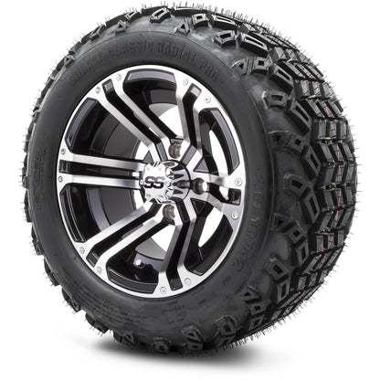 12" MODZ Enforcer Machined Black - Tire and Wheel Combo