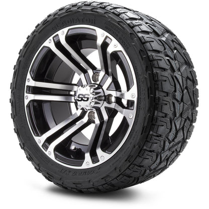 12" MODZ Enforcer Machined Black - Tire and Wheel Combo