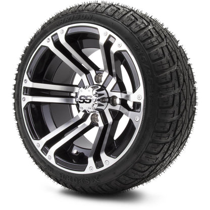 12" MODZ Enforcer Machined Black - Tire and Wheel Combo