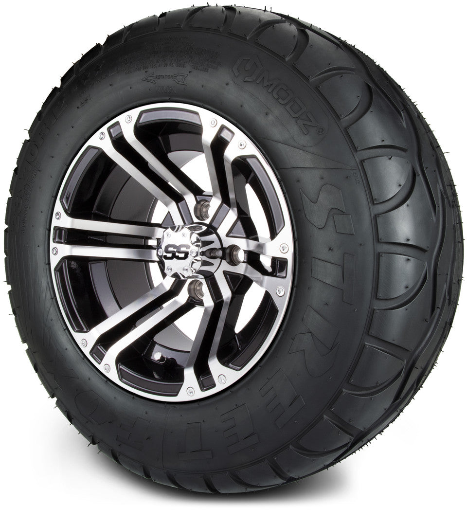 12" MODZ Enforcer Machined Black - Tire and Wheel Combo