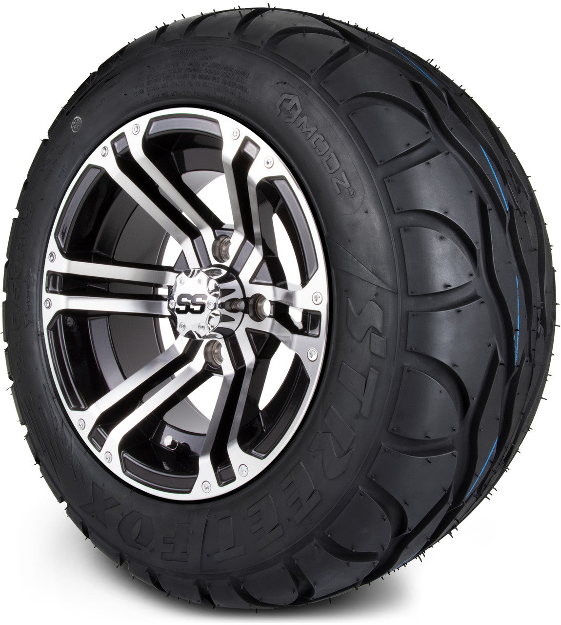 12" MODZ Enforcer Machined Black - Tire and Wheel Combo